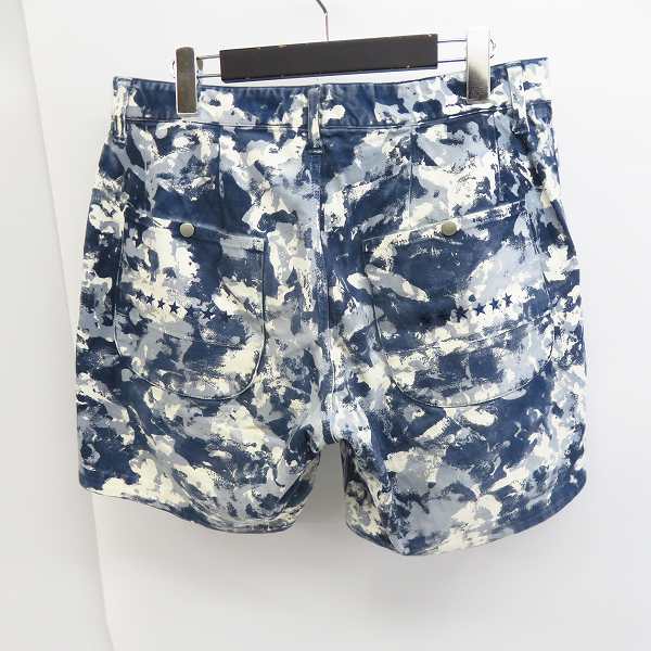 実際に弊社で買取させて頂いたM/エム hand paint camo short pants/ハンドペイントカモ ショーツ ブルー/Mの画像 1枚目