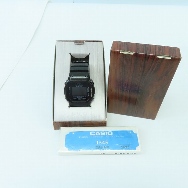実際に弊社で買取させて頂いたG-SHOCK×EDIFICE/Gショック×エディフィス スクエアケース STRICTLY BLACK DW-5600BC-1AJR【動作未確認】の画像 5枚目