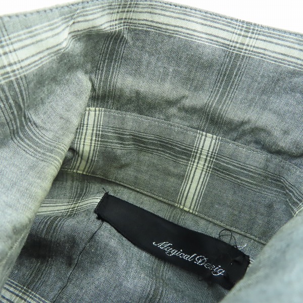 実際に弊社で買取させて頂いたMAGICAL DESIGN/マジカルデザイン チェック柄 長袖シャツ size：Sの画像 5枚目