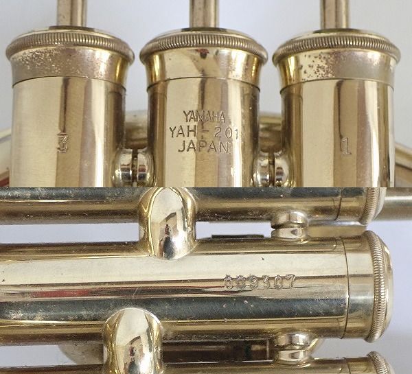 実際に弊社で買取させて頂いた★【難有り】YAMAHA/ヤマハ YAH-201/YAH201 アルトホルン ハードケース付の画像 4枚目