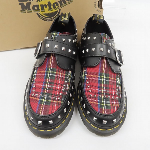 Dr. Martens スタッズ付き タータンチェック RAMSEY MONK Dr.Martens/ドクターマーチン Ramsey Monk クリーパーシューズ