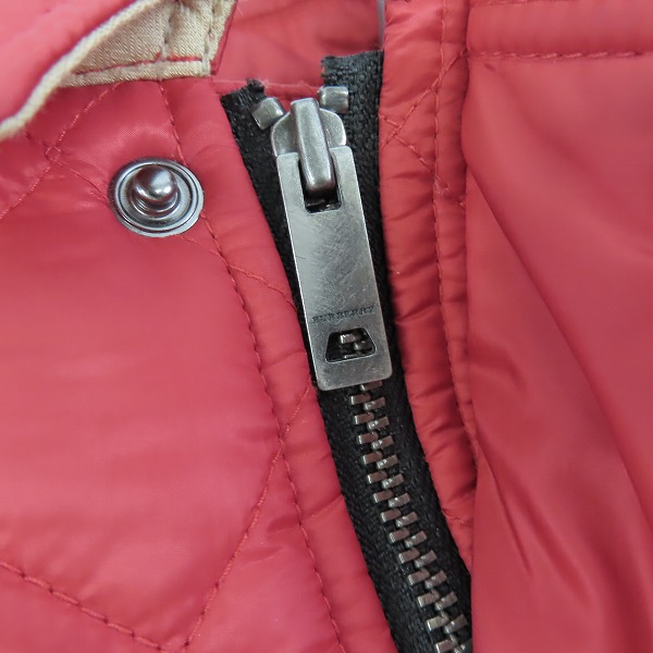 実際に弊社で買取させて頂いたBURBERRY/バーバリー 裏ノバチェック 中綿キルティングジャケット KIDS/120cmの画像 7枚目