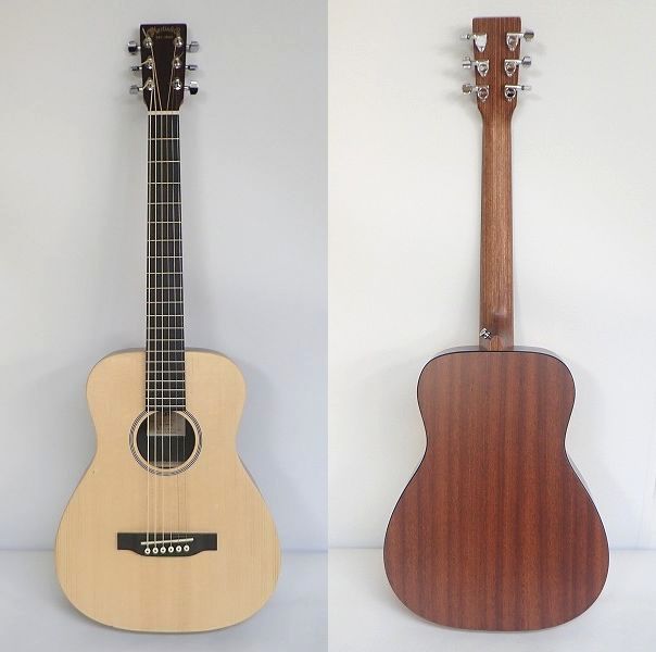 実際に弊社で買取させて頂いた★【難有り】Martin/マーティン Little Martin LX1 リトル・マーチン ミニアコギ/エレアコ仕様 ギグケース付の画像 2枚目