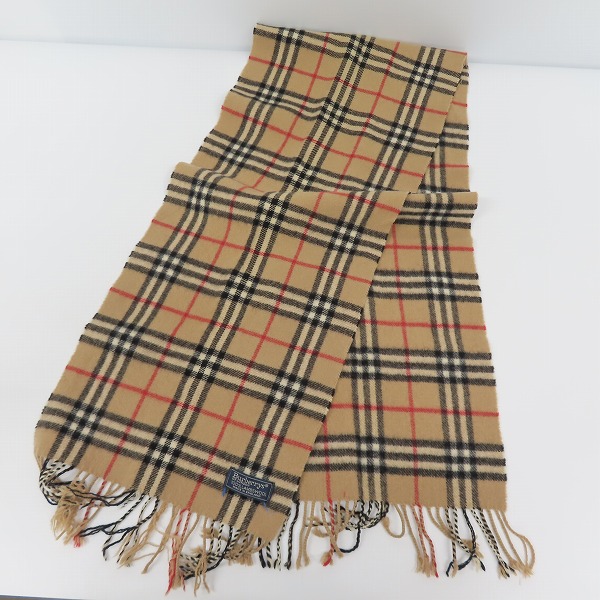 実際に弊社で買取させて頂いたBurberrys/バーバリーズ ENGLAND/英国製 ウール100％ ノバチェック マフラー /LPLの画像 4枚目