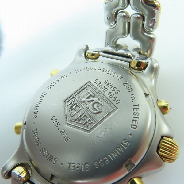 実際に弊社で買取させて頂いたTAG Heuer/タグホイヤー セルシリーズ デジアナ/クロノグラフ プロフェッショナル クォーツ S25.206【動作未確認】の画像 3枚目