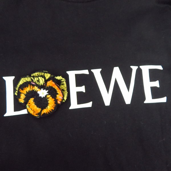 実際に弊社で買取させて頂いた【JPタグ】LOEWE/ロエベ 21FW パンジーロゴ/アナグラムロゴ刺繍 半袖Ｔシャツ  H526Y22J23/XSの画像 5枚目