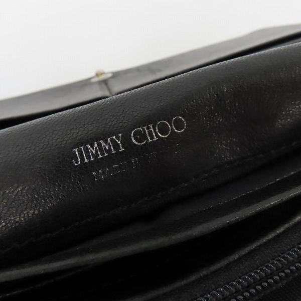 実際に弊社で買取させて頂いたJIMMY CHOO/ジミーチュウ スタースタッズ 長財布 ブラックの画像 5枚目