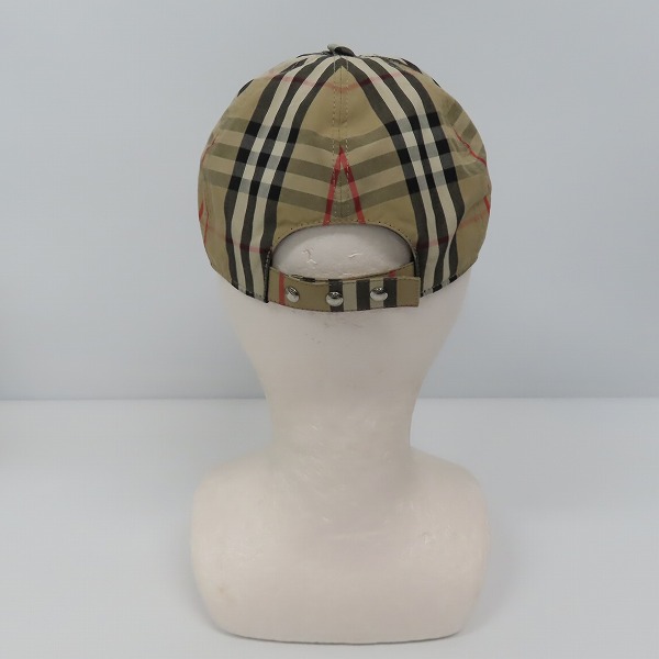 実際に弊社で買取させて頂いたBURBERRY/バーバリー TB立体刺繍 チェック柄ベースボールキャップ/帽子 ARCHIVE-BEIGE 8027502/Mの画像 3枚目