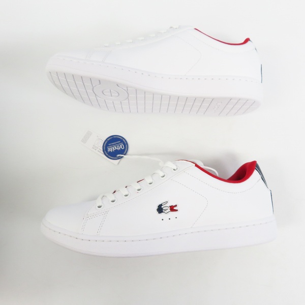 実際に弊社で買取させて頂いた【未使用】LACOSTE/ラコステ CARNABY/カーナビー レザーローカットスニーカー UK8の画像 3枚目