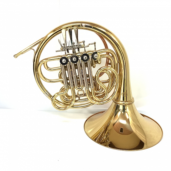 実際に弊社で買取させて頂いた★J Michael/Jマイケル FH-850 フレンチホルン フルダブルホルン デタッチャブルベル マウスピース/ケース付き【難あり】の画像 1枚目