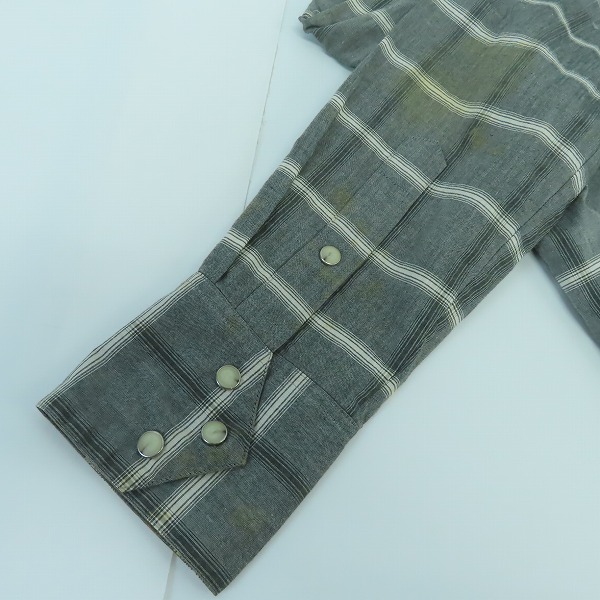 実際に弊社で買取させて頂いたMAGICAL DESIGN/マジカルデザイン チェック柄 長袖シャツ size：Sの画像 6枚目