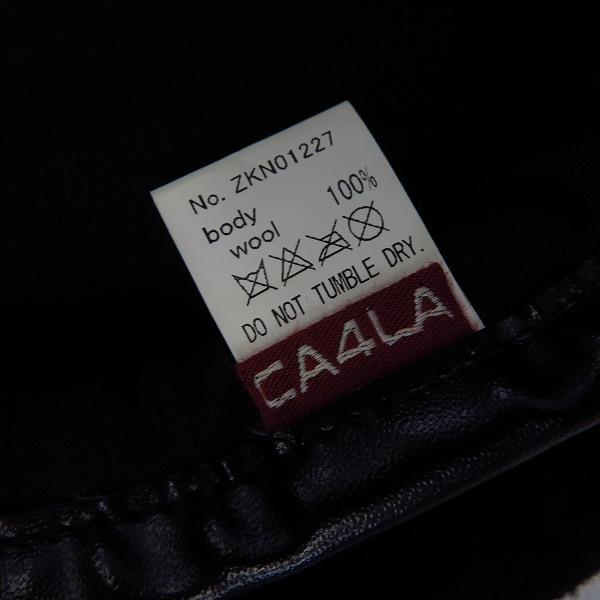 実際に弊社で買取させて頂いたCA4LA/カシラ WEAVE TOSHI ベレー帽 ブラックの画像 6枚目