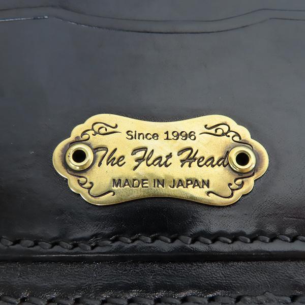 実際に弊社で買取させて頂いたFLAT HEAD/フラットヘッド スタッズ ワックスバットレザー ミディアムウォレット/財布 の画像 4枚目