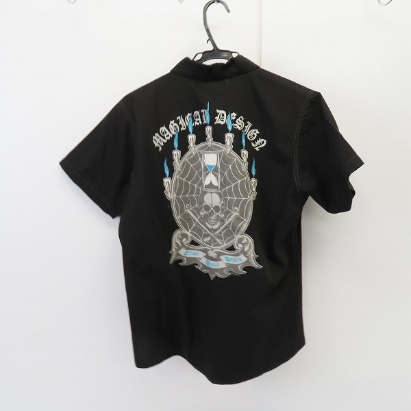 実際に弊社で買取させて頂いたMAGICAL DESIGN/マジカルデザイン バックスカルプリント 半袖シャツ Mの画像 1枚目