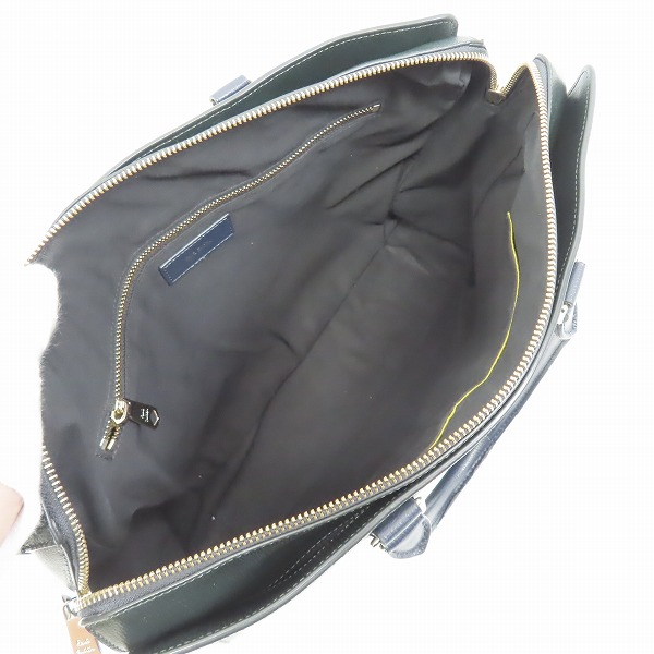 実際に弊社で買取させて頂いたPaul Smith/ポールスミス カラーインセットハンドル レザー ビジネスバッグ/ブリーフケースの画像 3枚目