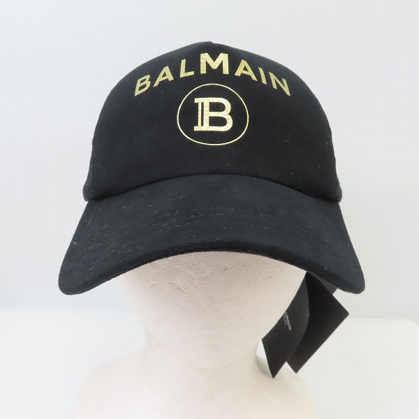実際に弊社で買取させて頂いた【未使用】BALMAIN/バルマン Bロゴ ベースボールキャップ / BH1 ACC CAP B-LOGO COTTON XA000B016の画像 1枚目