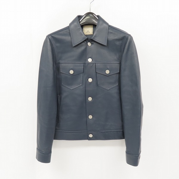 実際に弊社で買取させて頂いた【定価12万↑】DENIM×TOMORROWLAND/デニム×トゥモローランド ラムレザー トラッカージャケット 63088408353/48