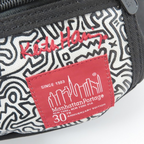 実際に弊社で買取させて頂いたManhattan Portage × Keith Haring/マンハッタンポーテージ×キース・ヘリング ウェストバッグの画像 6枚目