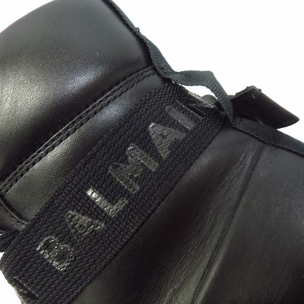 実際に弊社で買取させて頂いたBALMAIN/バルマン ロゴベルト バックル ハイカット レザースニーカー /42の画像 8枚目