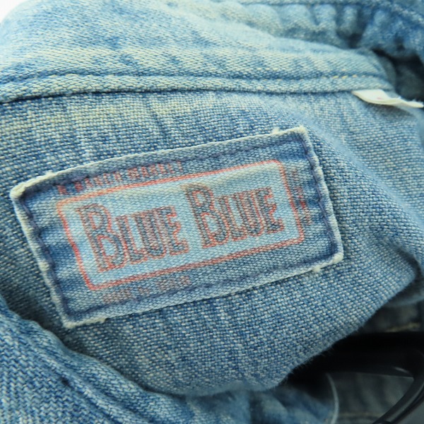 実際に弊社で買取させて頂いたBLUE BLUE/ブルーブルー デニム ウエスタンシャツ/0/XSの画像 2枚目