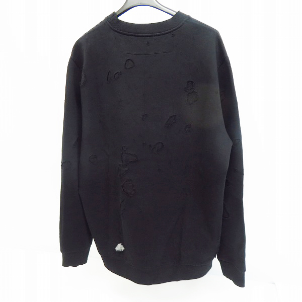 実際に弊社で買取させて頂いたGIVENCHY/ジバンシー 15W ダメージ加工 スウェット 長袖カットソー/トレーナー 7190 653/XLの画像 1枚目