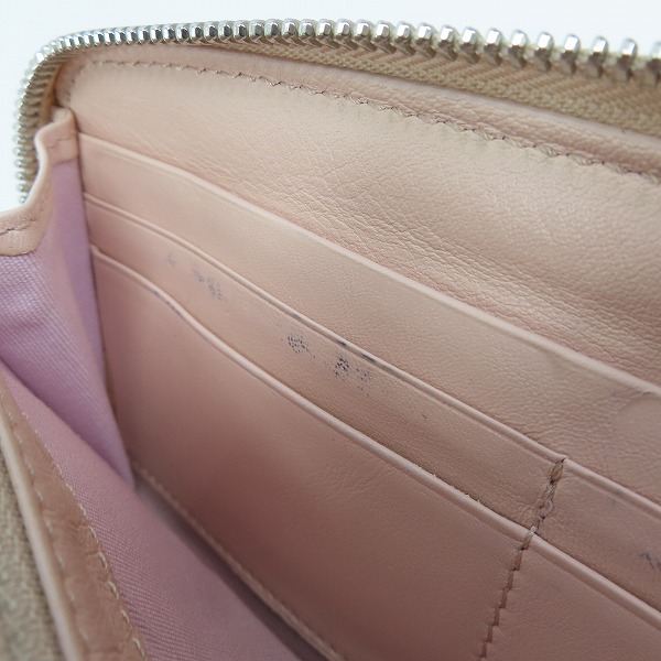 実際に弊社で買取させて頂いたJIMMY CHOO/ジミーチュウ スタースタッズ/ストーン ラウンドファスナー ウォレット/長財布の画像 6枚目