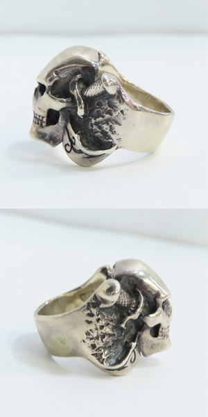 実際に弊社で買取させて頂いた【ギャラ付】CRAZY PIG/クレイジーピッグ PIRATE SKULL パイレーツスカルリング/22号の画像 2枚目