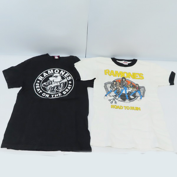 実際に弊社で買取させて頂いたAMONES/ラモーンズ 等 バンドTシャツ/半袖 S/M 7点セットの画像 1枚目