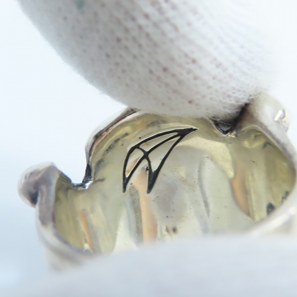 実際に弊社で買取させて頂いた【ギャラ付】CRAZY PIG/クレイジーピッグ PIRATE SKULL パイレーツスカルリング/22号の画像 4枚目