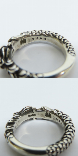 実際に弊社で買取させて頂いた【ギャラ付き】Bloody Mary/ブラッディマリー 四神 青龍 リング/9号の画像 6枚目