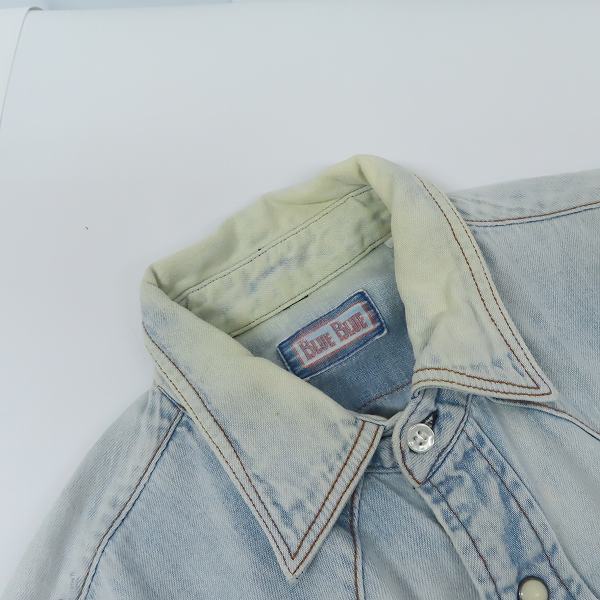実際に弊社で買取させて頂いたBLUE BLUE/ブルーブルー スナップボタン ウェスタンシャツ/2の画像 5枚目