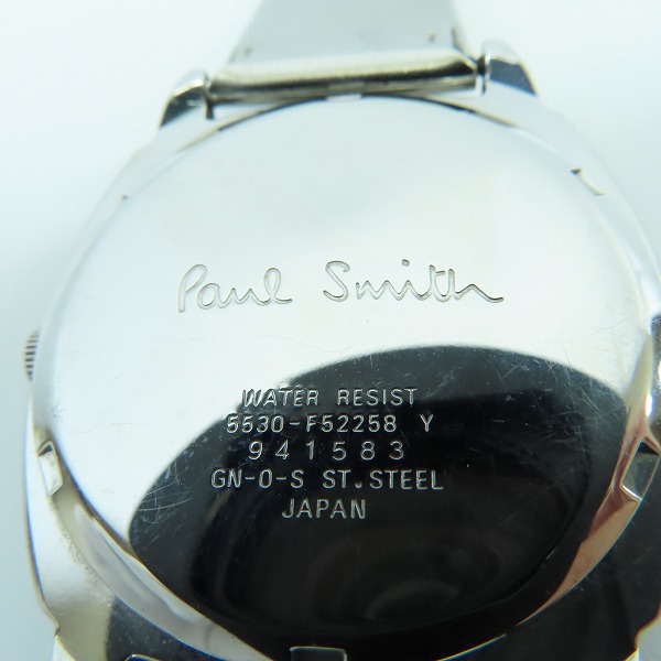 実際に弊社で買取させて頂いたPaul Smith/ポールスミス クォーツ 腕時計 5530-F52258【動作未確認】の画像 4枚目