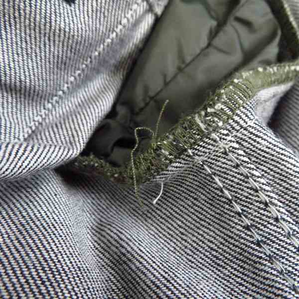 実際に弊社で買取させて頂いたDIESEL BLACK GOLD/ディーゼルブラックゴールド MA-1/デニム ドッキングジャケット/46の画像 7枚目