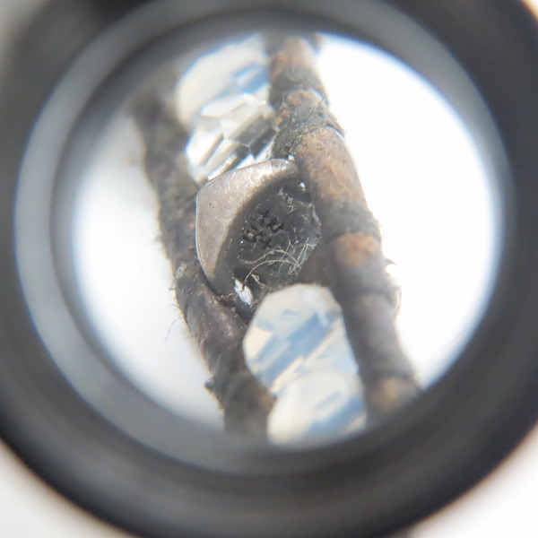 実際に弊社で買取させて頂いたCHAN LUU×Bloody Mary/チャンルー×ブラッディマリー 5ラップ レザー ブレスレット 化け猫スカル パープルMIXの画像 5枚目