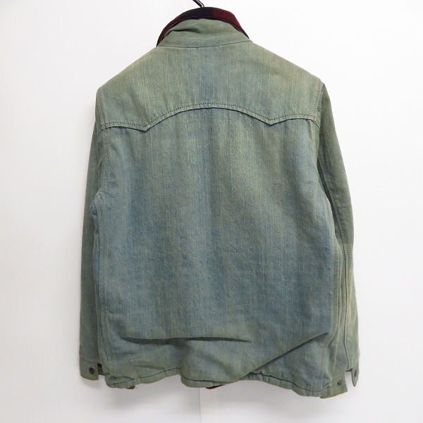 実際に弊社で買取させて頂いたBLUE BLUE/ブルーブルー 裏地チェック柄 インディゴ デッキジャケット/2の画像 1枚目