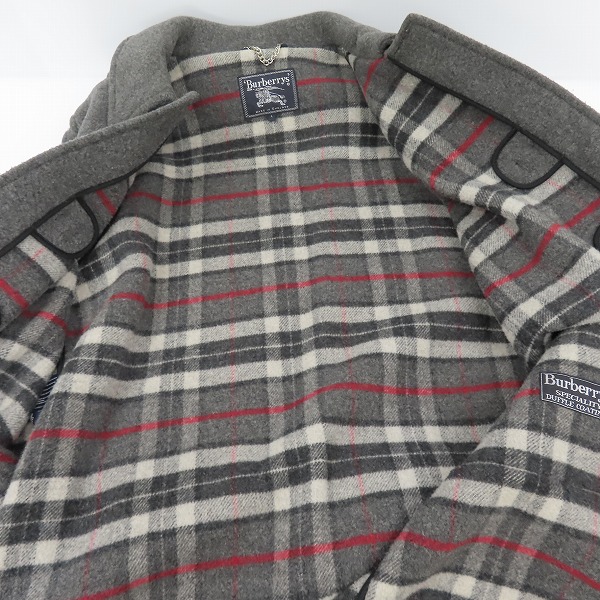 実際に弊社で買取させて頂いたBurberrys/バーバリー 裏地チェック柄 ダッフルコート/Lの画像 7枚目