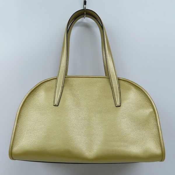 実際に弊社で買取させて頂いたLOEWE/ロエベ ヘリテージ レザー ボーリング/ボストンバッグ  ゴールドの画像 1枚目