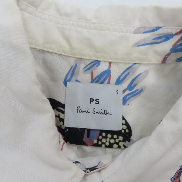 実際に弊社で買取させて頂いたPS Paul Smith/ピーエスポールスミス Lily プリントシャツ 112310/Sの画像 2枚目