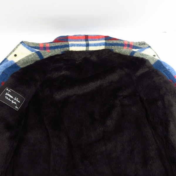 実際に弊社で買取させて頂いたNUMBER (N)INE/ナンバーナイン 2008AW/ポーランド期 エルボーパッチ チェック総柄 裏起毛 CPOジャケット F08-NJ019/5の画像 6枚目