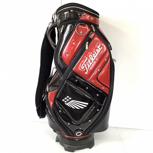 実際に弊社で買取させて頂いたTitleist/タイトリスト 9.5型47インチ対応 スタッズ エナメルキャディバッグ CB431の画像 3枚目