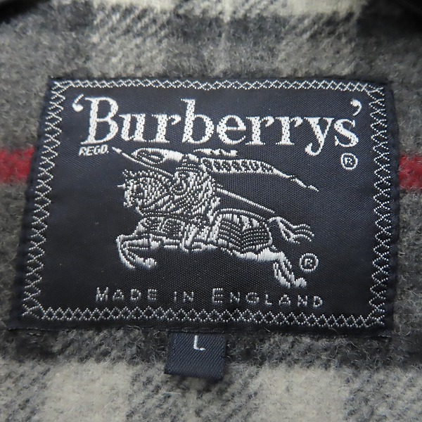 実際に弊社で買取させて頂いたBurberrys/バーバリー 裏地チェック柄 ダッフルコート/Lの画像 2枚目