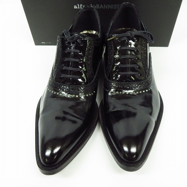 実際に弊社で買取させて頂いたalfredoBANNISTER/アルフレッド バニスター レザー 装飾 ドレスシューズ/42