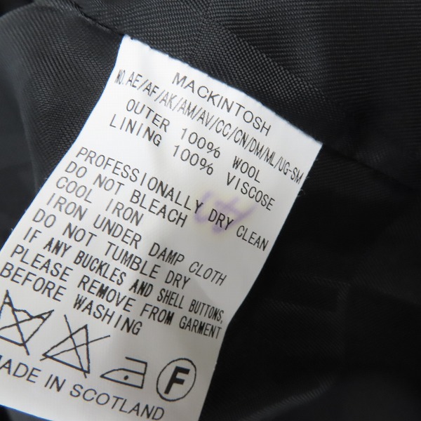 実際に弊社で買取させて頂いたMACKINTOSH/マッキントッシュ メルトン Pコート/ピーコート 34の画像 5枚目