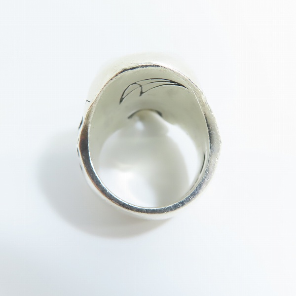 実際に弊社で買取させて頂いた【ギャラ付】CRAZY PIG/クレイジーピッグ Plague Skull Ring/プレイグ スカル リング CP88/21号の画像 4枚目