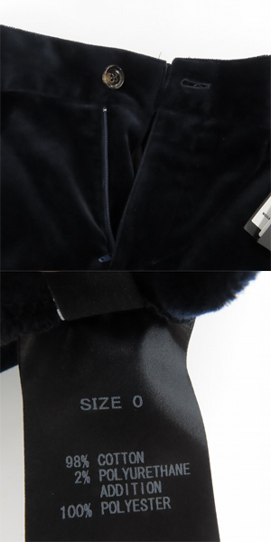 実際に弊社で買取させて頂いたKNOTT/ノット TOMORROWLAND/トゥモローランド ベロア セットアップスーツ ネイビー/Oの画像 5枚目