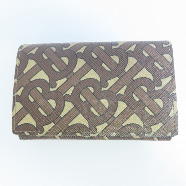 実際に弊社で買取させて頂いたBURBERRY/バーバリー LARK TB MONOGRAM E-CANVAS モノグラム 三つ折りミニ財布 8022945の画像 1枚目