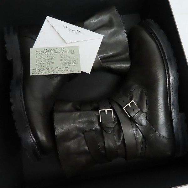 実際に弊社で買取させて頂いたDior HOMME/ディオールオム ベルテッド エンジニアブーツ 40の画像 7枚目