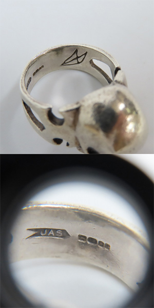 実際に弊社で買取させて頂いた【ギャラ付】CRAZY PIG/クレイジーピッグ CUTAWAY SKULL/カットアウェイ スカル リング 13号の画像 6枚目