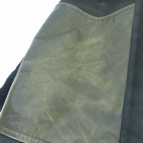 実際に弊社で買取させて頂いたDIET BUTCHER SLIM SKIN/ダイエットブッチャースリムスキン 部分馬革　ブルゾンジャケット/1の画像 5枚目