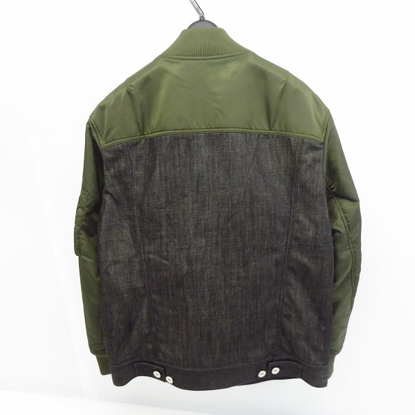 実際に弊社で買取させて頂いたDIESEL BLACK GOLD/ディーゼルブラックゴールド MA-1/デニム ドッキングジャケット/46の画像 1枚目